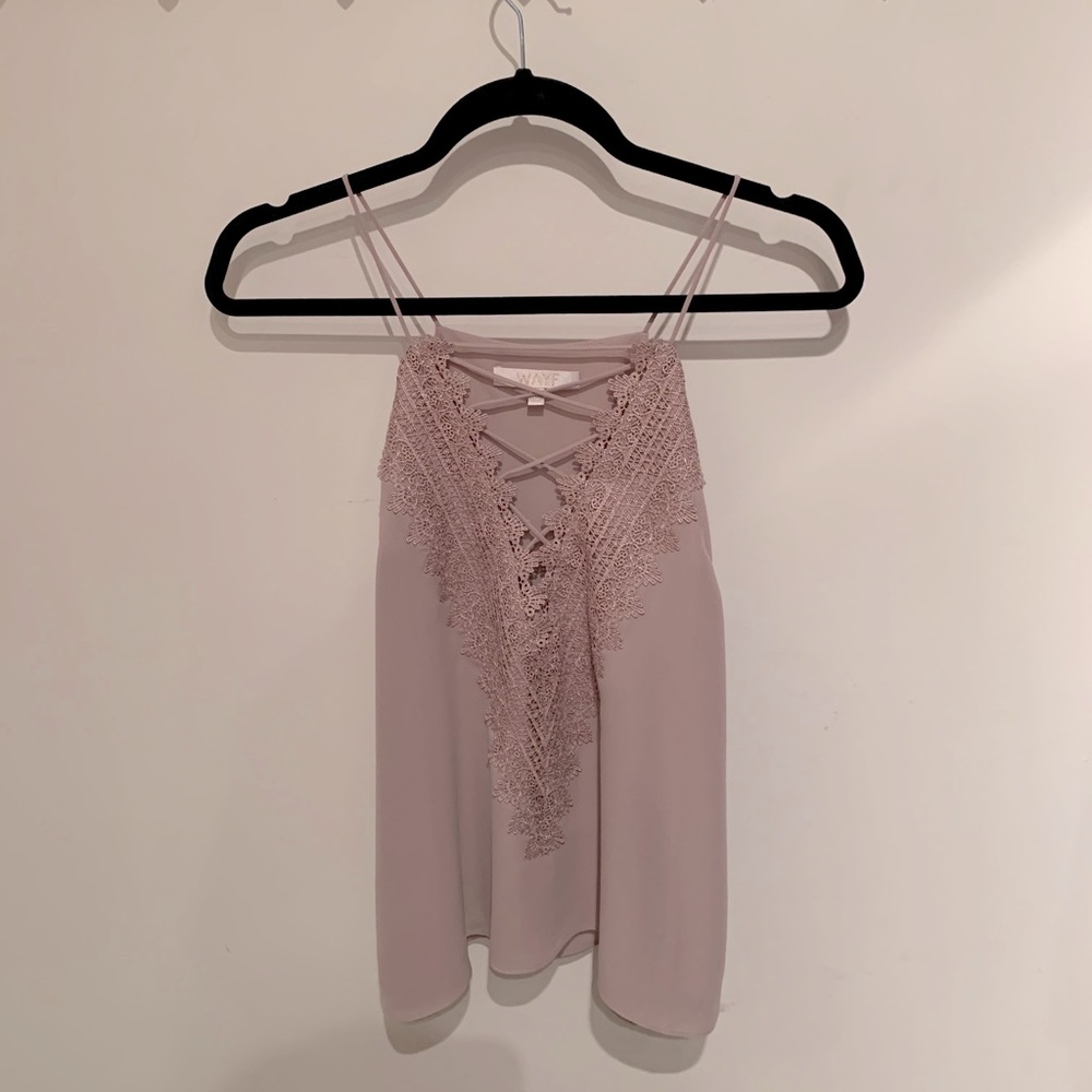 Nordstrom purple lace up tank top